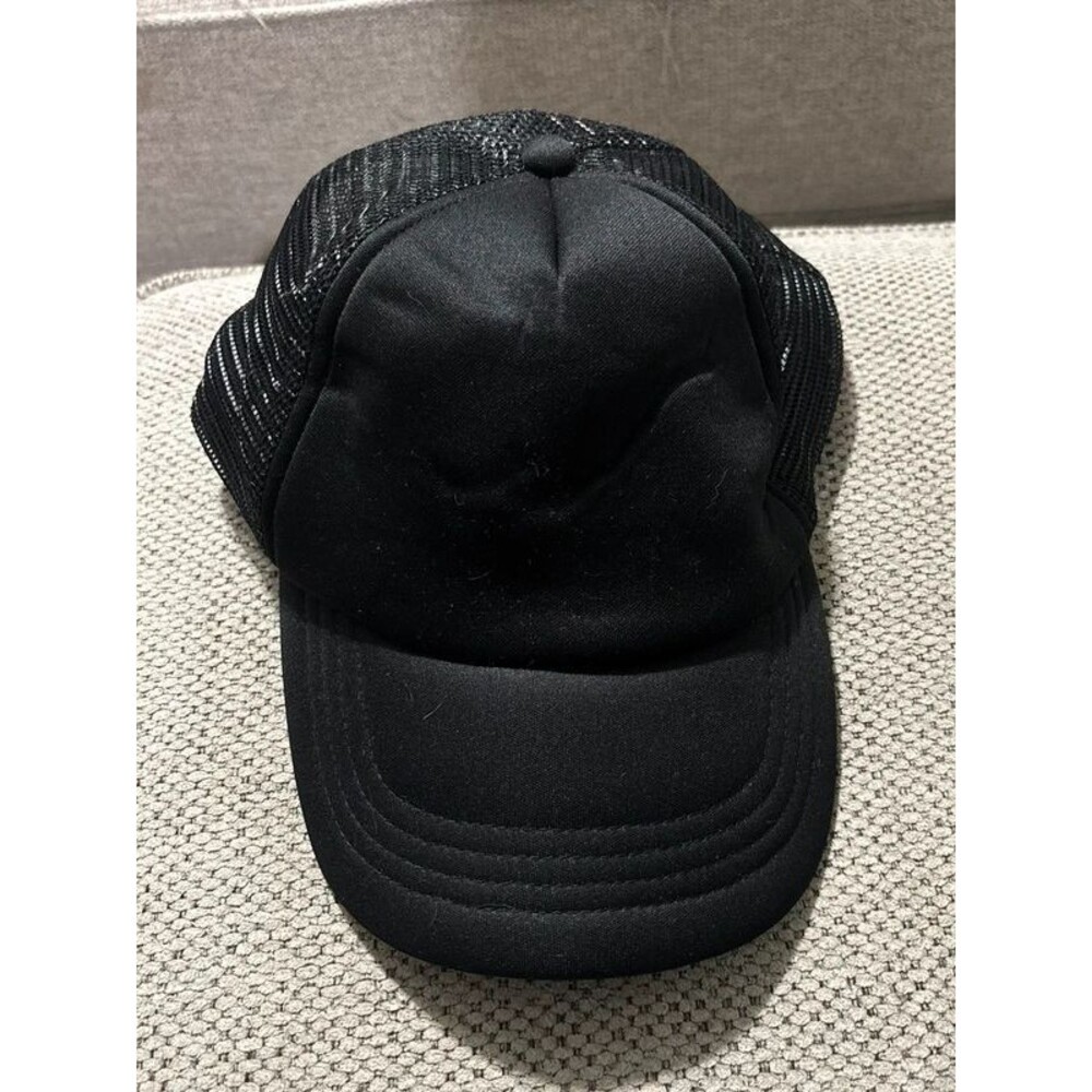 Plain Black Trucker Hat Mesh Snapback Foam Front Blank Baseball Cap Adjustable